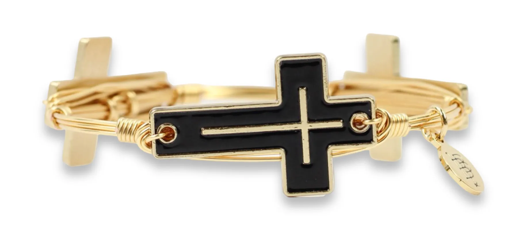 The Ruth Bangle Bracelet - Black made by Bourbon and Bowties