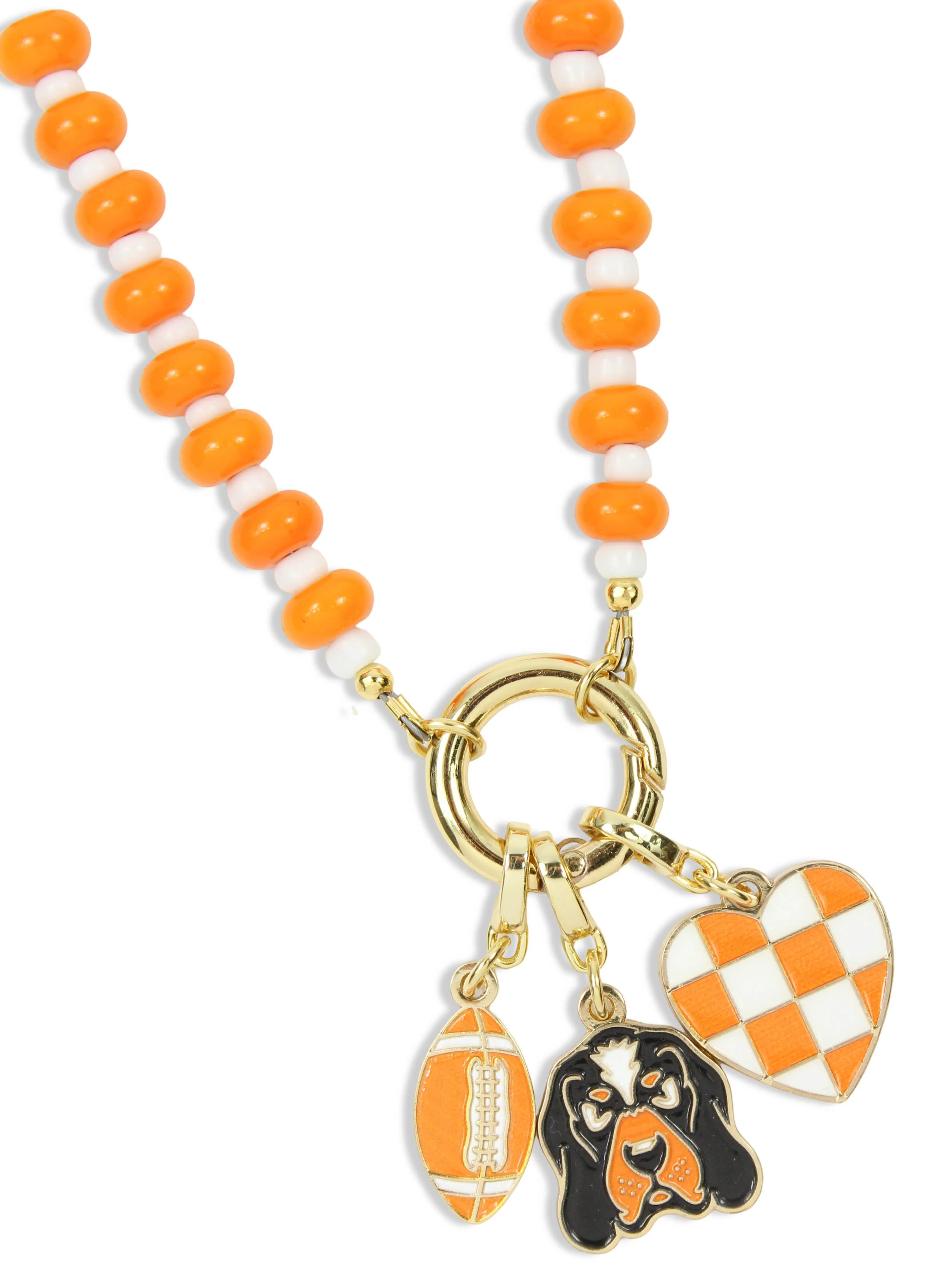 The Parker Charm Necklace - Tennessee Orange sold by Bourbon and Bowties product image thumbnail 3
