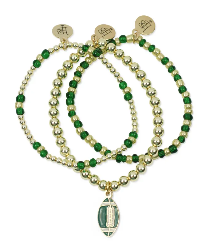 Tailgate Stretchy Stack - Green & Gold made by Bourbon and Bowties