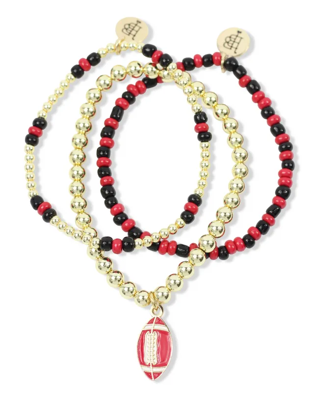 Tailgate Stretchy Stack - Black & Red made by Bourbon and Bowties