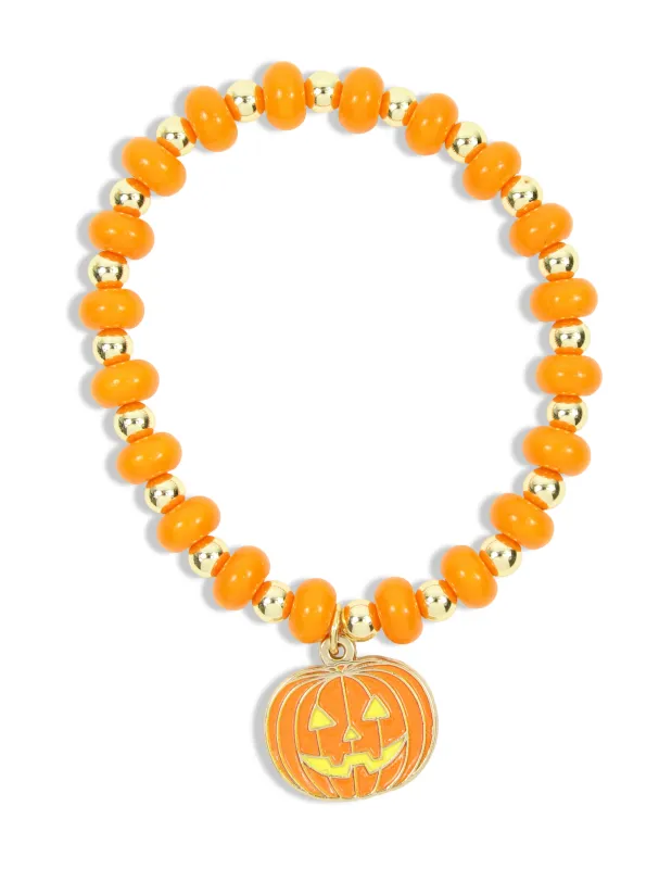 Annie Stretch Bracelet - Jack-O-Lantern made by Bourbon and Bowties