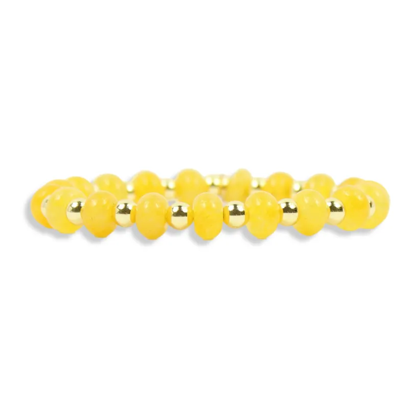 Annie Stretch Bracelet - Yellow made by Bourbon and Bowties