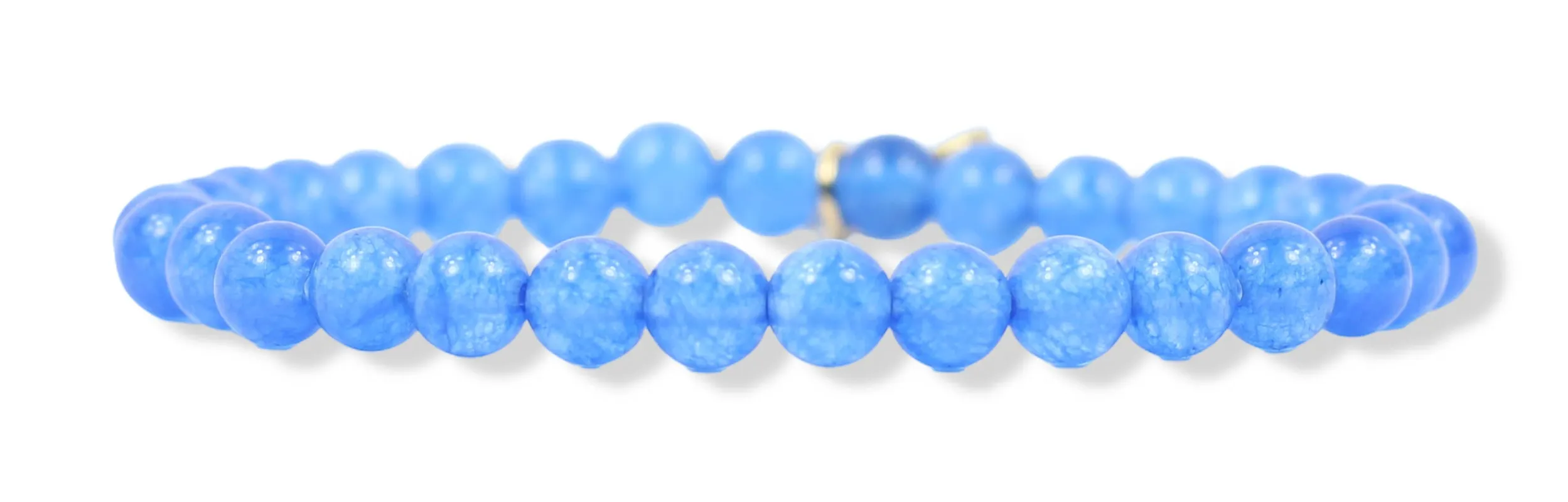 Stacker Stretch Bracelet - Clear Blue made by Bourbon and Bowties
