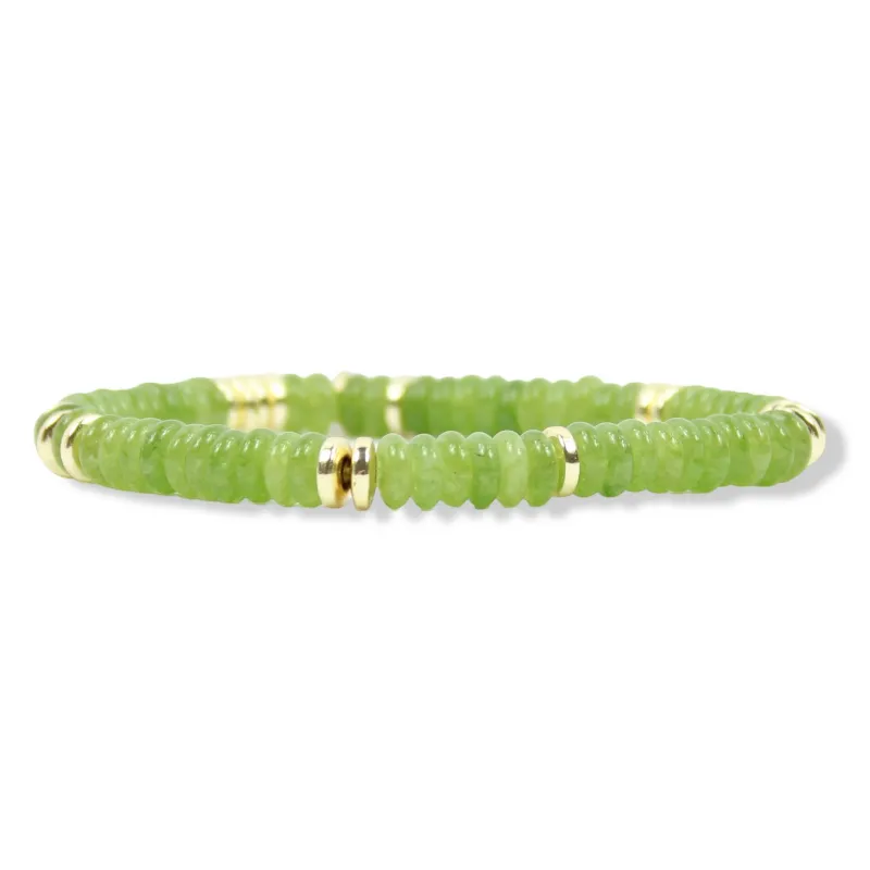 Annie Stretch Bracelet | Peridot Slice made by Bourbon and Bowties