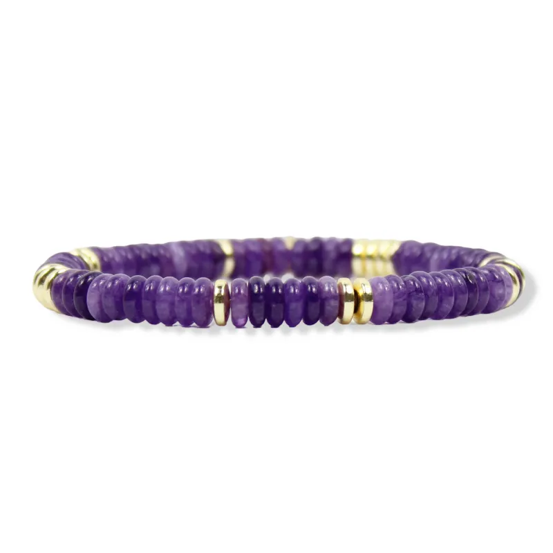 Annie Stretch Bracelet | Purple Slice made by Bourbon and Bowties