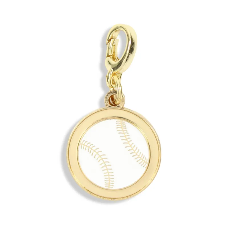 Baseball Charm | White made by Bourbon and Bowties