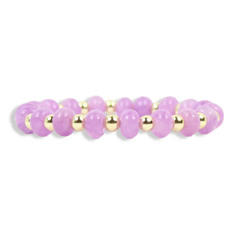 Annie Stretch Bracelet | Lavender made by Bourbon and Bowties