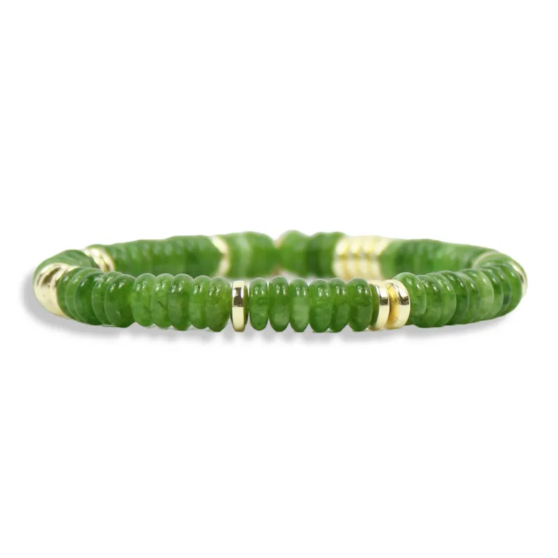 Annie Stretch Bracelet | Fern Slice made by Bourbon and Bowties
