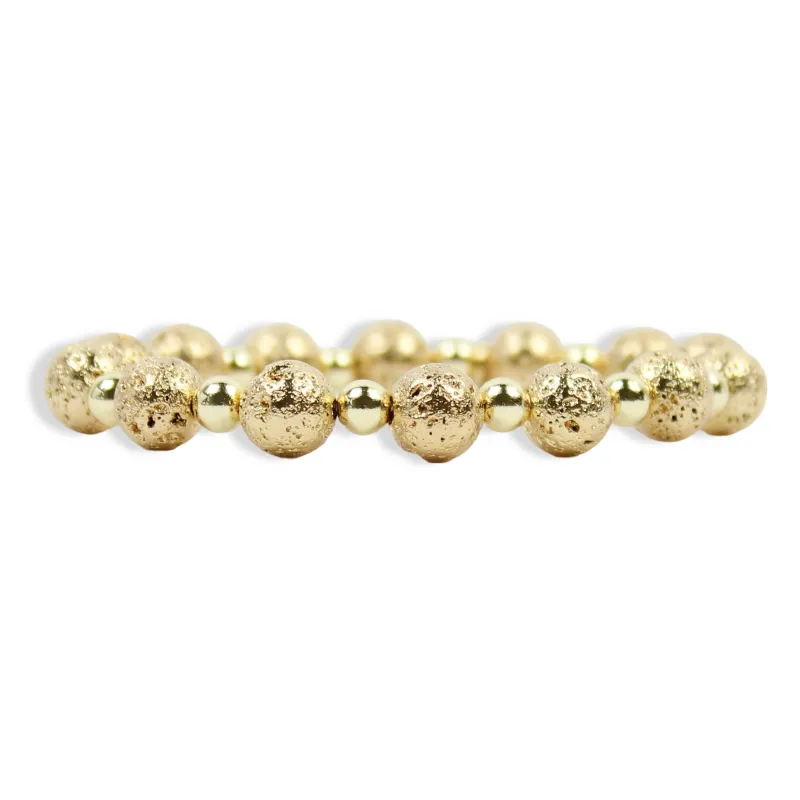 Annie Stretch Bracelet | Gold Lava made by Bourbon and Bowties