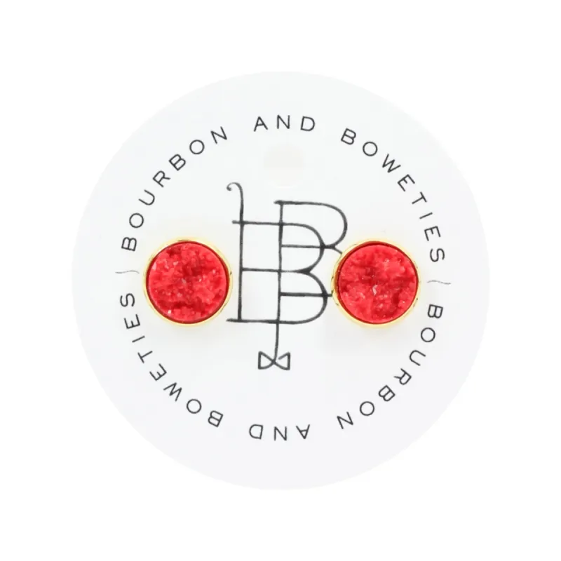 The Carli Stud Earring - Red sold by Bourbon and Bowties