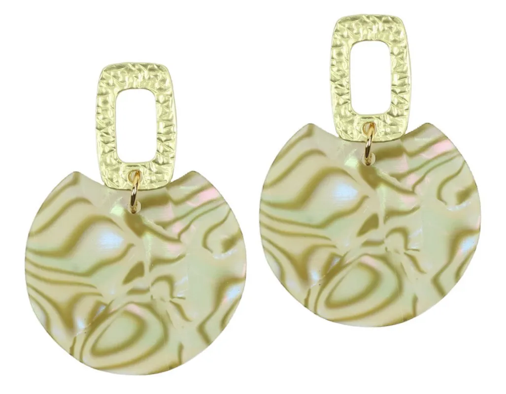The Leighton Earring - Opal Abalone sold by Bourbon and Bowties