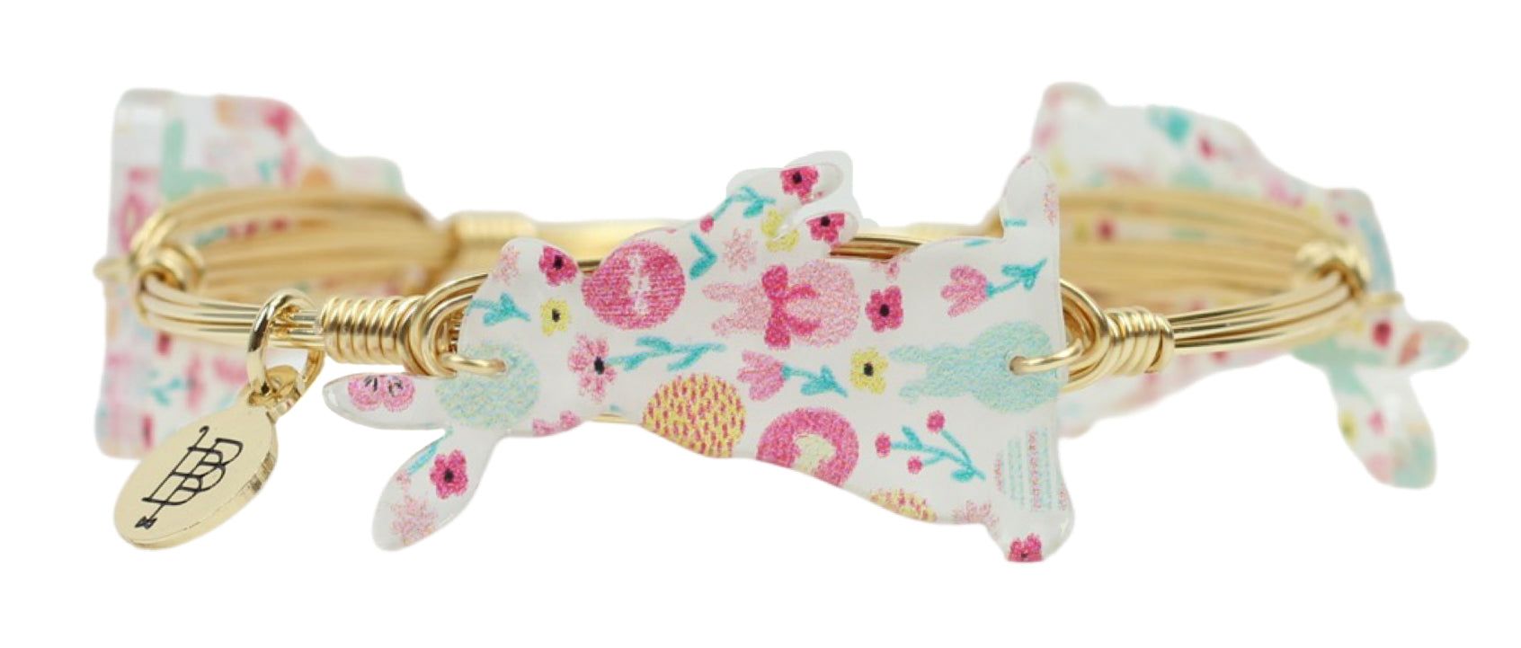 The Spring Bunny Bangle Bracelet sold by Bourbon and Bowties