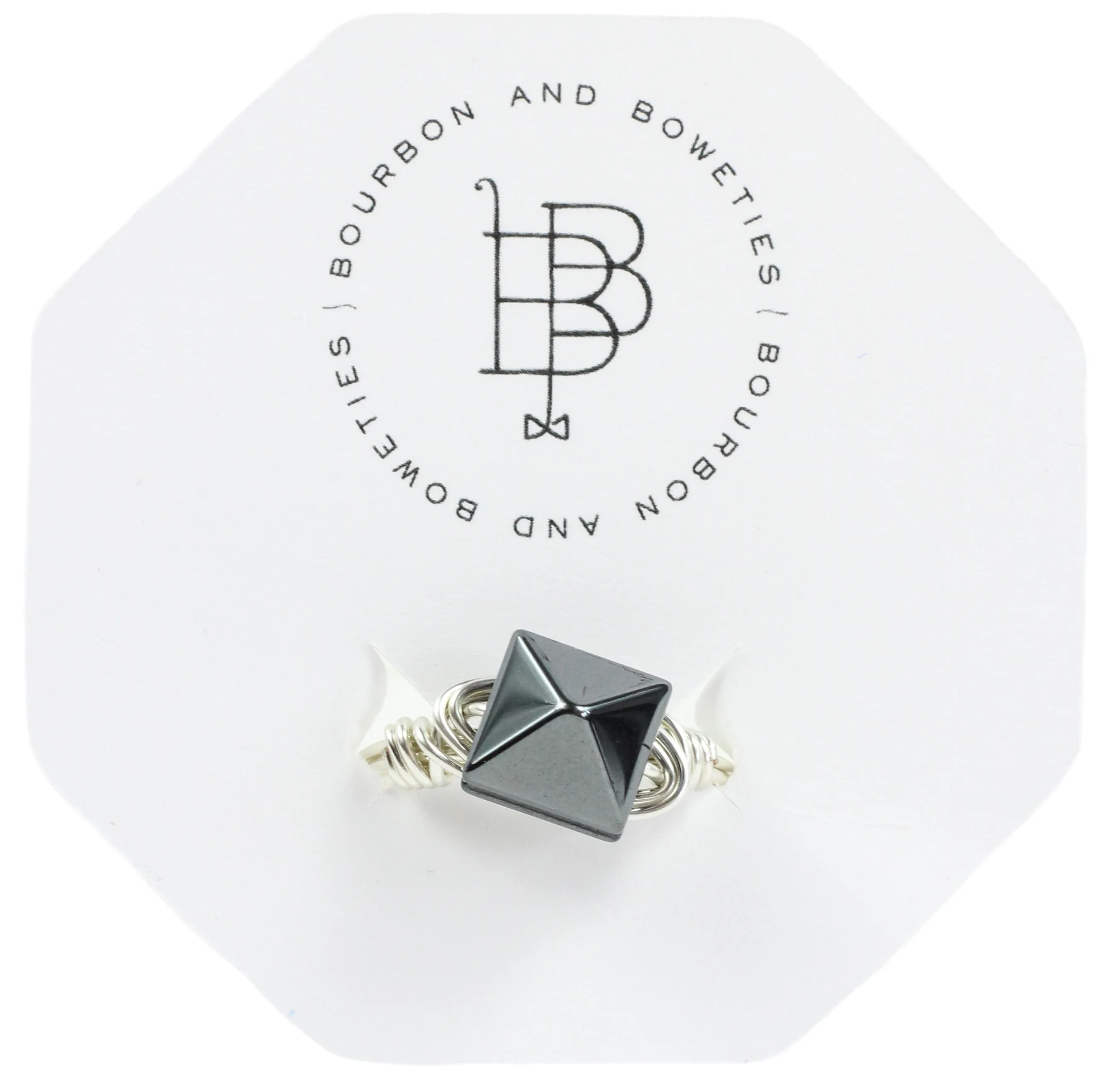 Pewter Stud Ring sold by Bourbon and Bowties