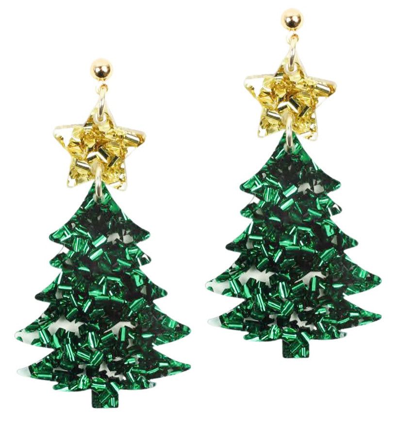 Christmas Tree Earring sold by Bourbon and Bowties