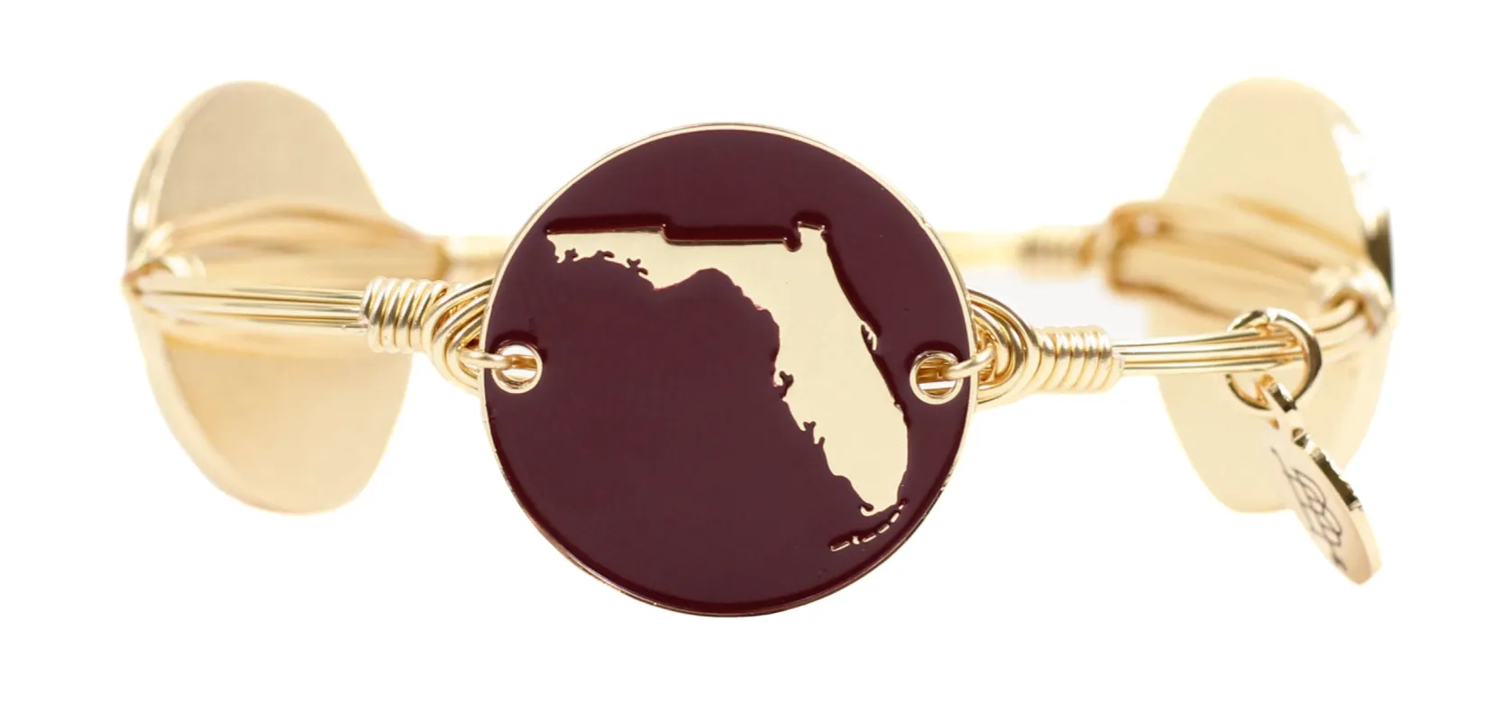 State of Florida Bangle Bracelet - Garnet sold by Bourbon and Bowties