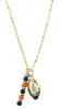 The Touchdown Necklace - Orange + Navy sold by Bourbon and Bowties