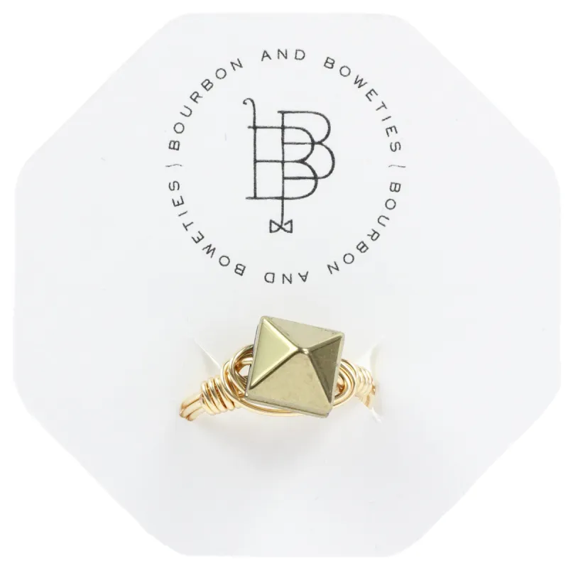 Gold Stud Ring sold by Bourbon and Bowties