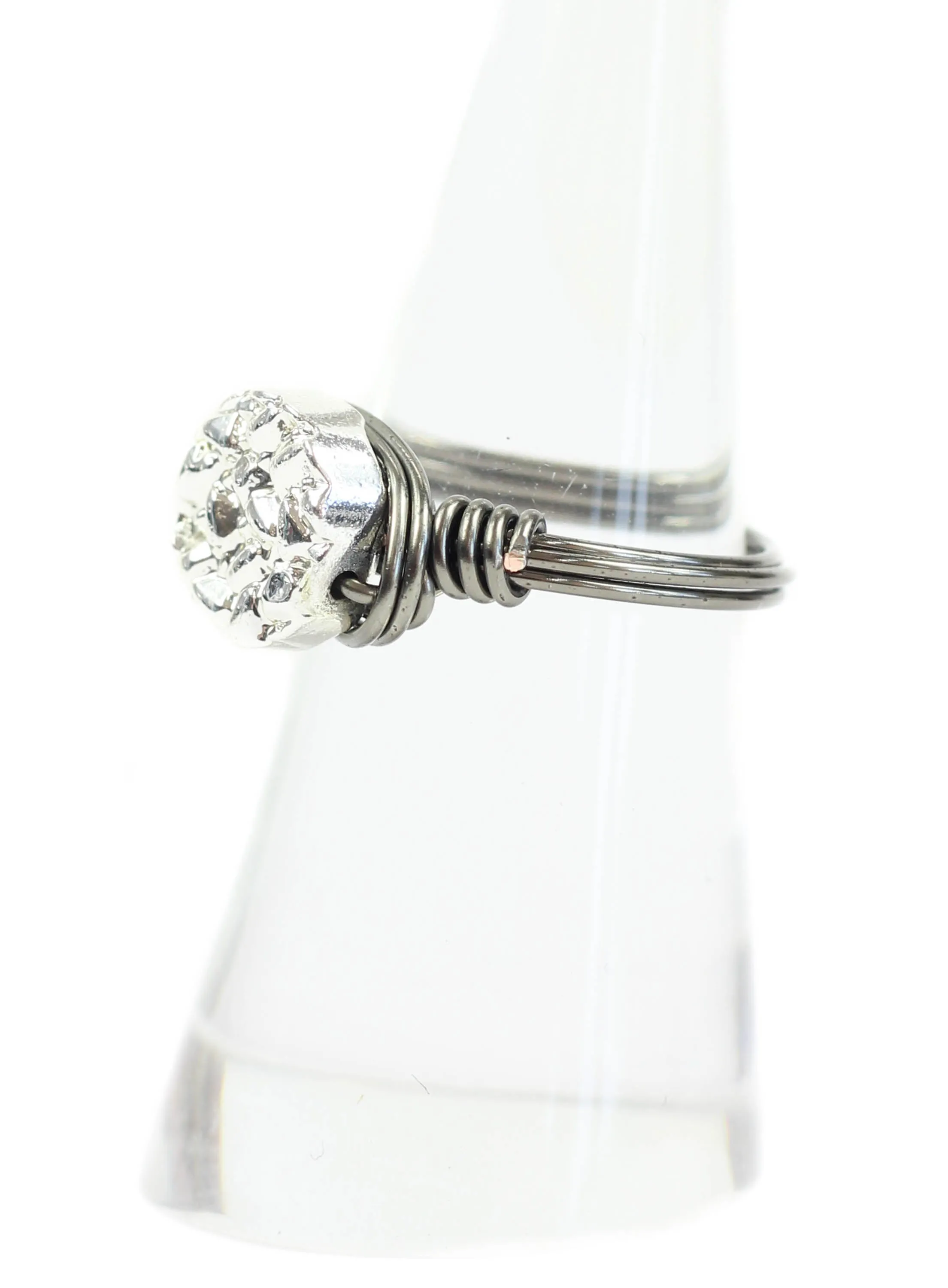 Silver Metallic on Gun Metal Ring sold by Bourbon and Bowties product image thumbnail 3