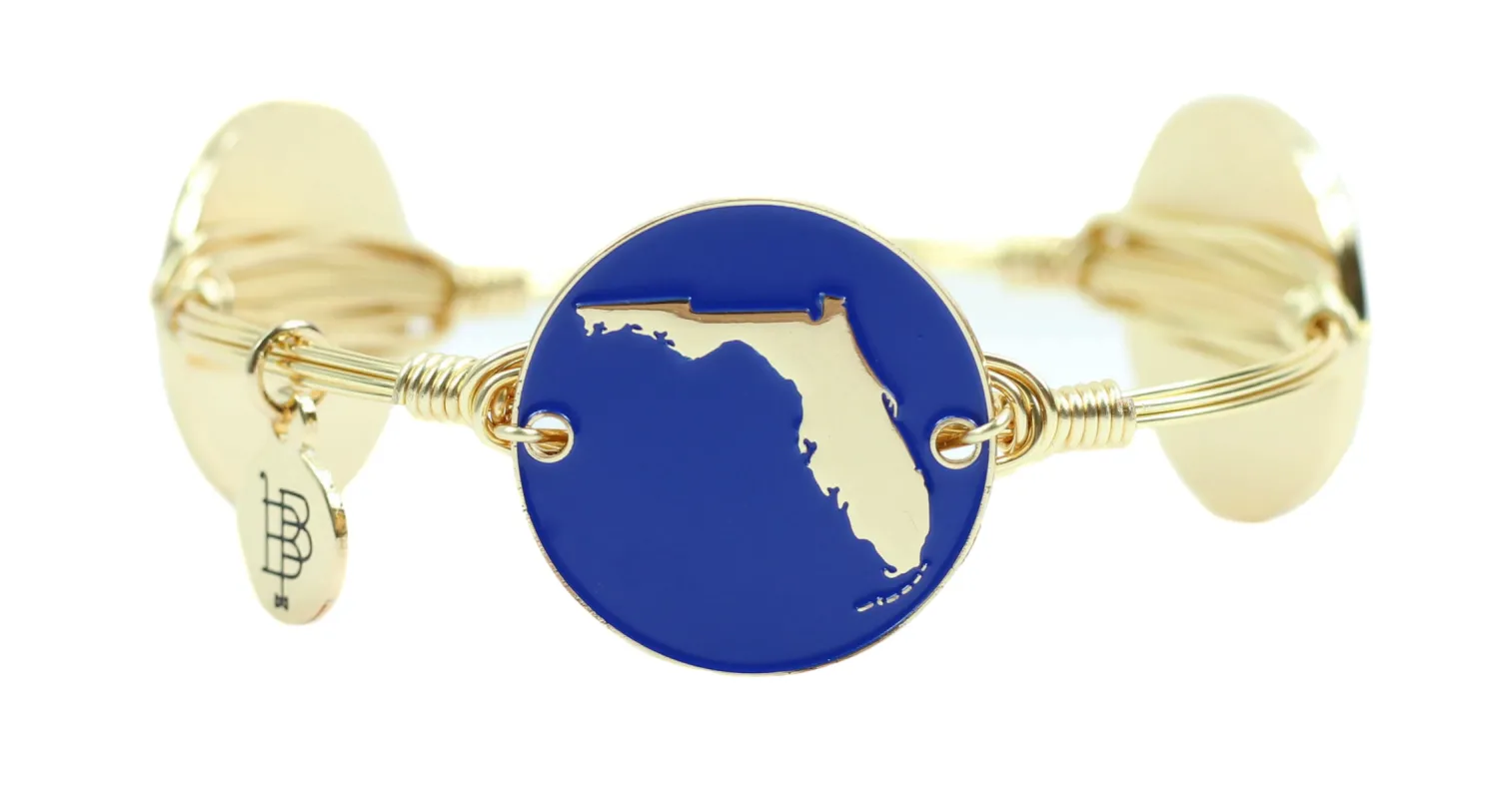 Blue Florida Bangle Bracelet sold by Bourbon and Bowties
