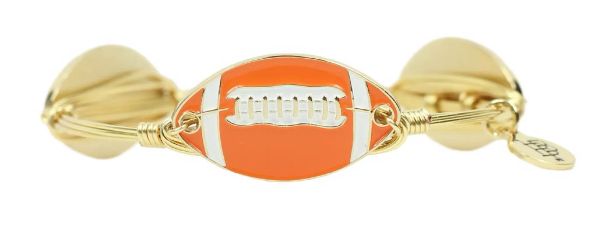 The Football Bangle Bracelet - Orange sold by Bourbon and Bowties