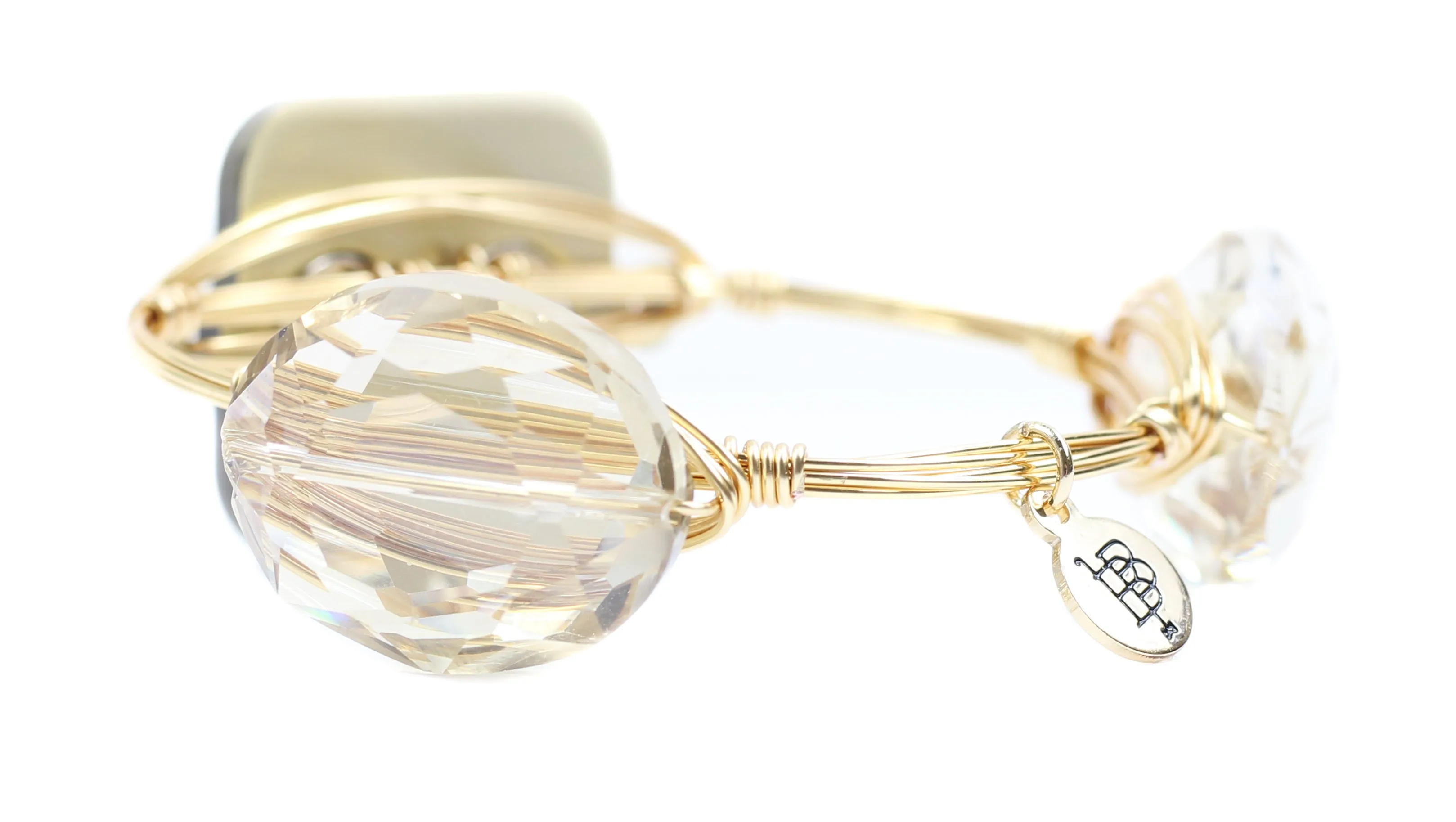 Cadella's xx Bourbon and Boweties Single Photo Tile Bangle - Champagne sold by Bourbon and Bowties