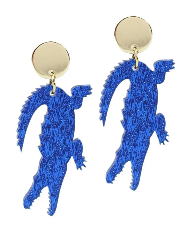 Chomp Chomp Earring - Blue sold by Bourbon and Bowties