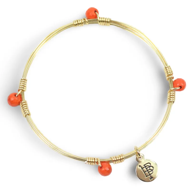 The Morgan Bangle - Orange sold by Bourbon and Bowties