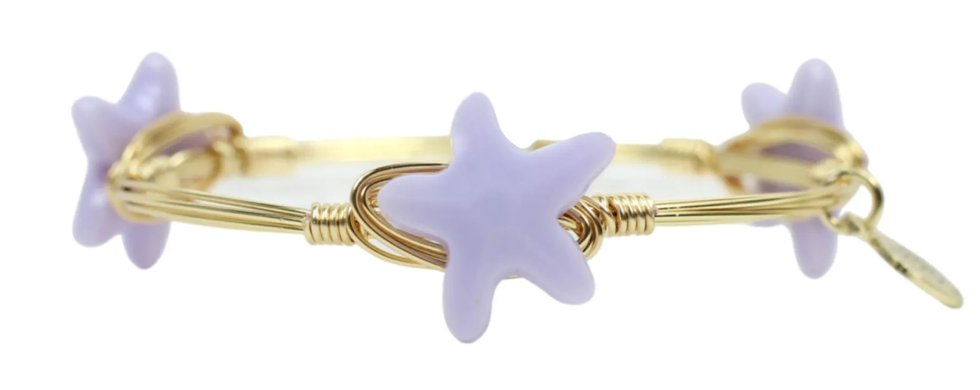 Starfish Bangle Bracelet - Lavender sold by Bourbon and Bowties