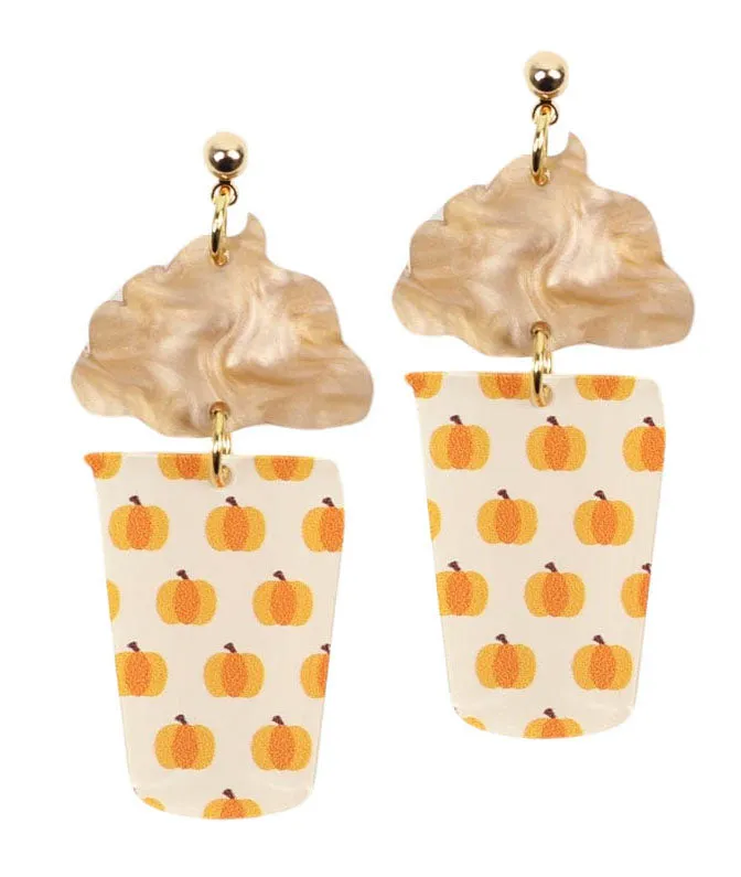 Pumpkin Spice Latte Earring sold by Bourbon and Bowties