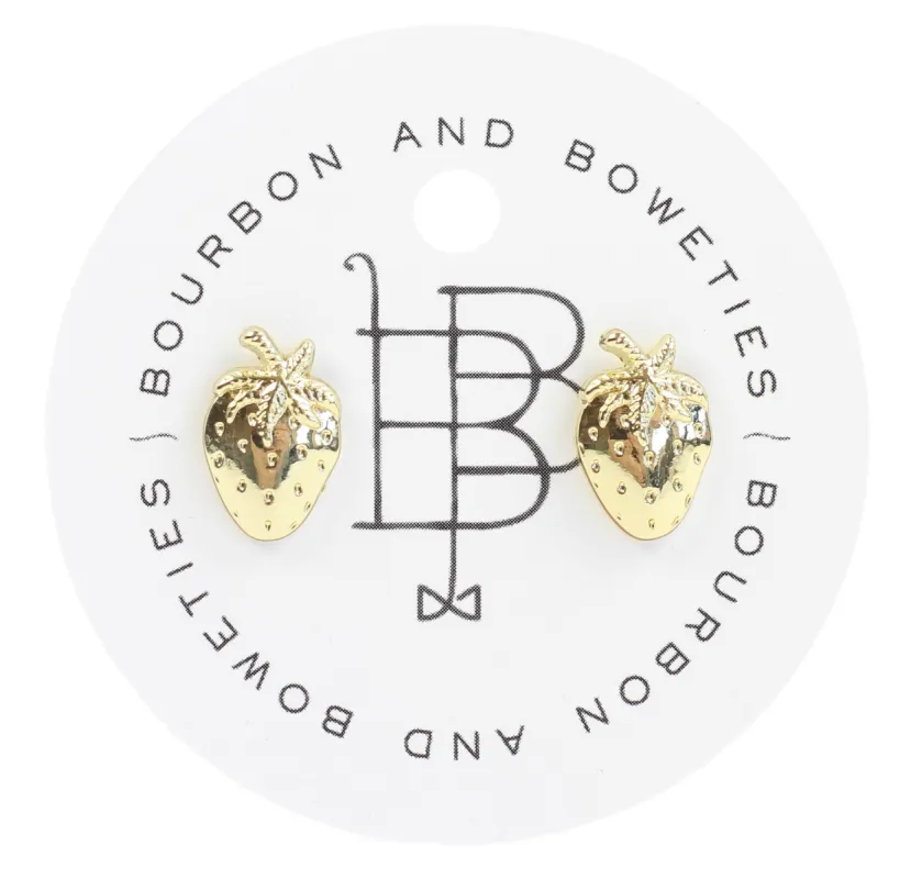 Strawberry Stud Earring sold by Bourbon and Bowties