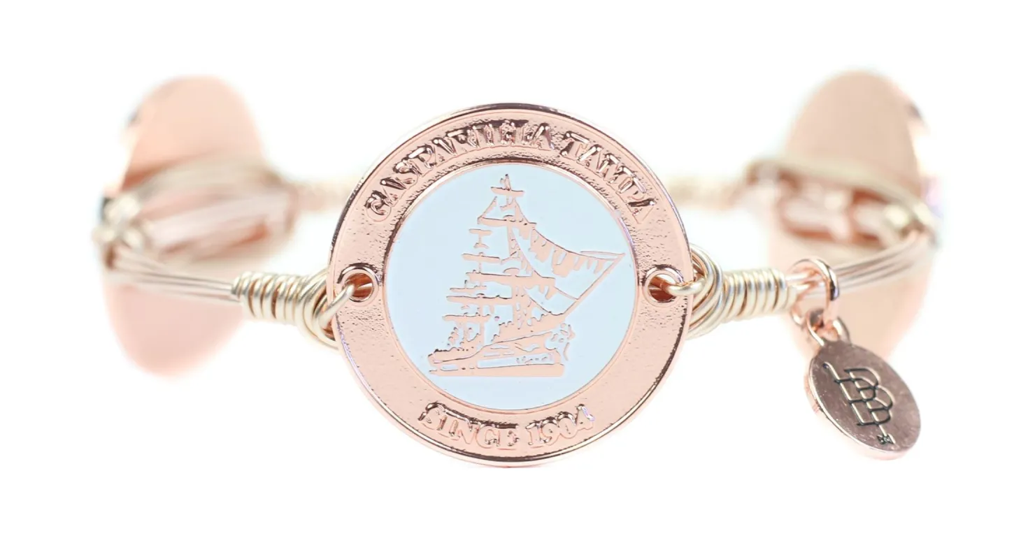 Gasparilla Rose Gold Ship Bangle sold by Bourbon and Bowties