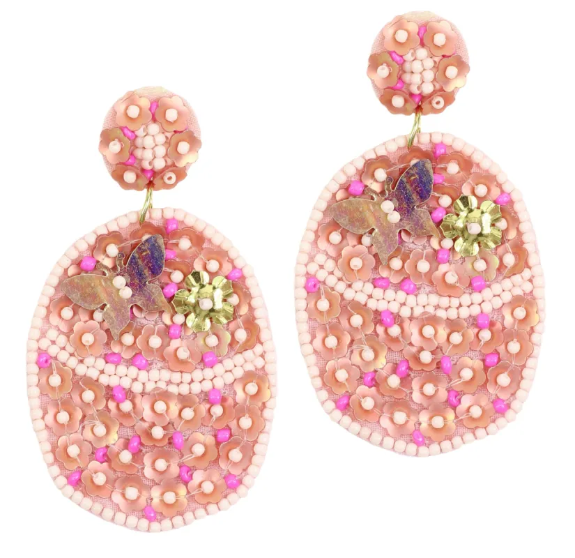 Pink Easter Egg Earring sold by Bourbon and Bowties