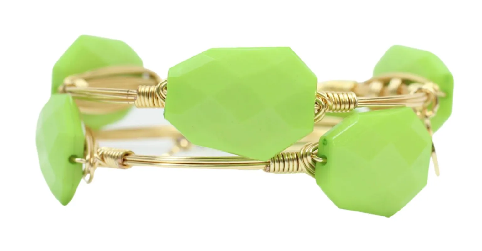248 BOGO Lime Green Bangle sold by Bourbon and Bowties
