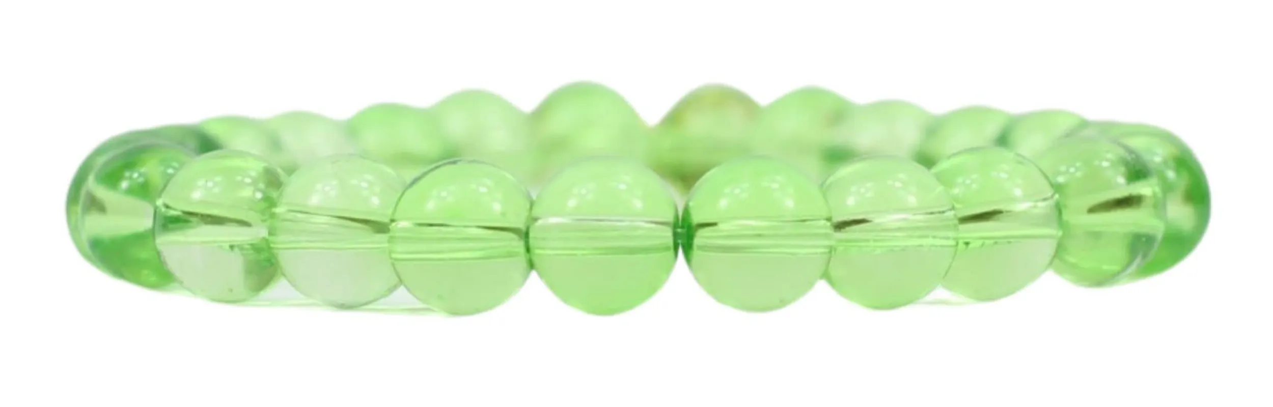 218 Clear Green Stacker Stretch Bracelet sold by Bourbon and Bowties
