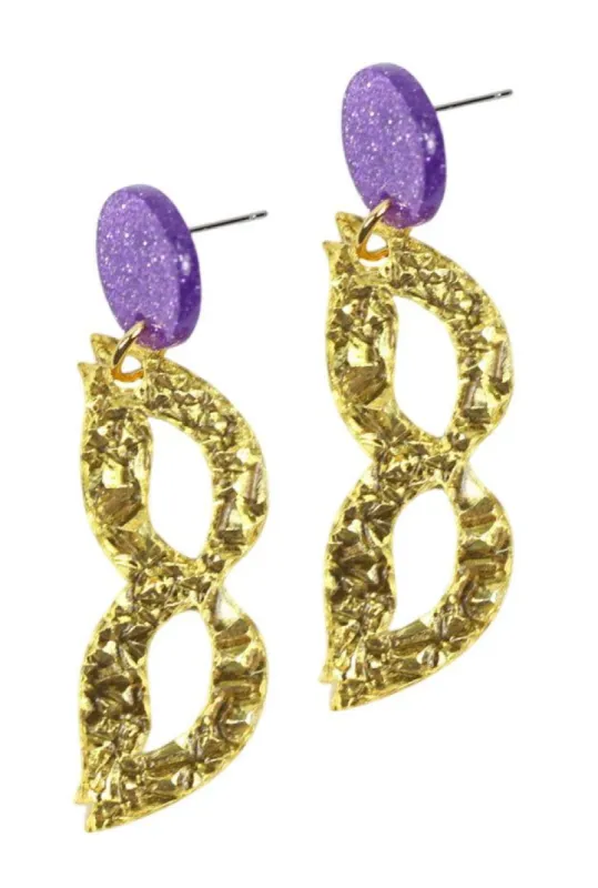 Mardi Mask Earring sold by Bourbon and Bowties