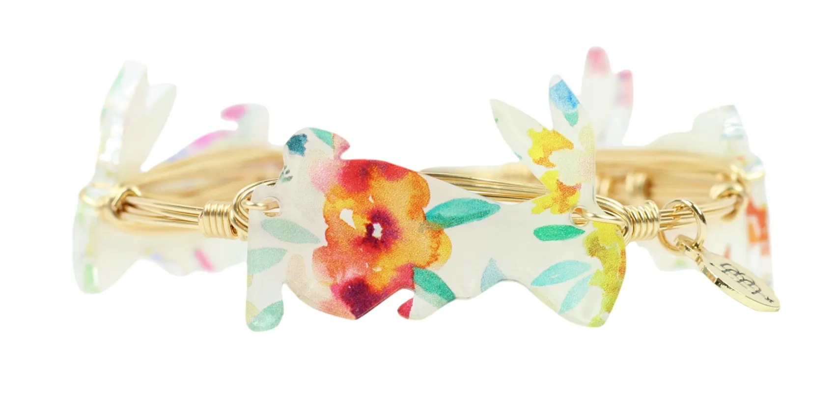 The Spring Bunny Bangle Bracelet sold by Bourbon and Bowties