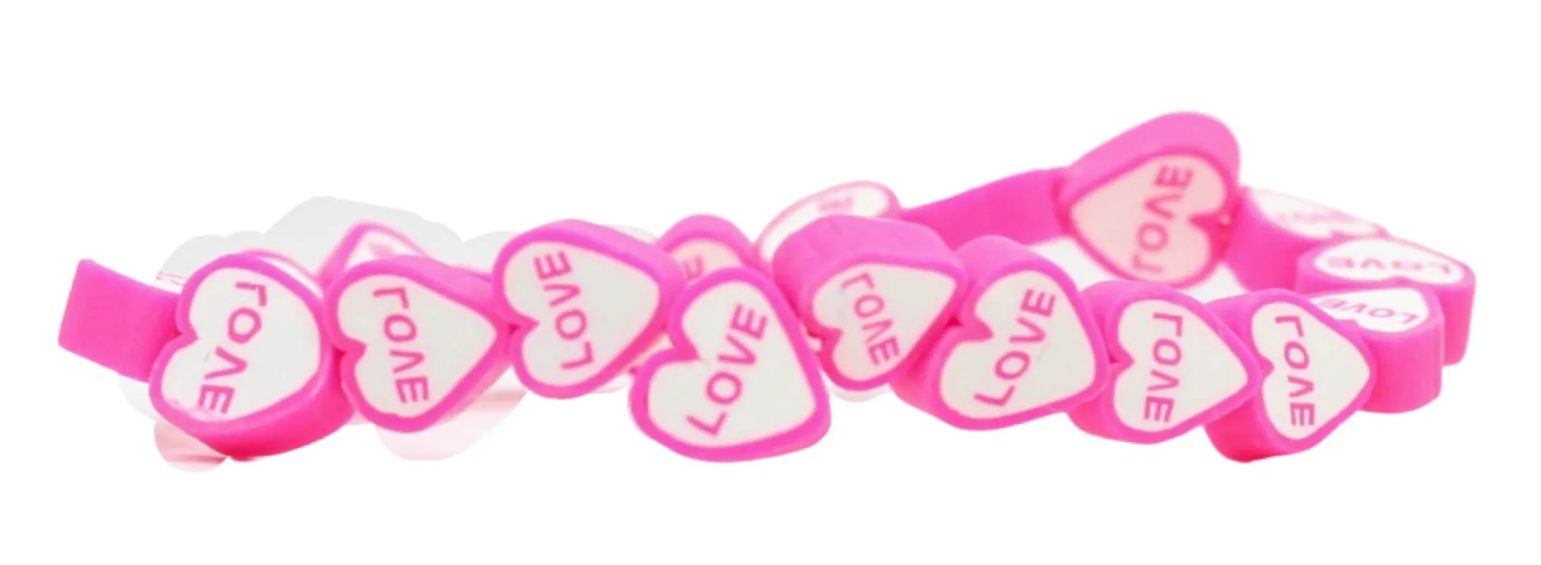 179 Pink Love Stacker Stretch Bracelet sold by Bourbon and Bowties