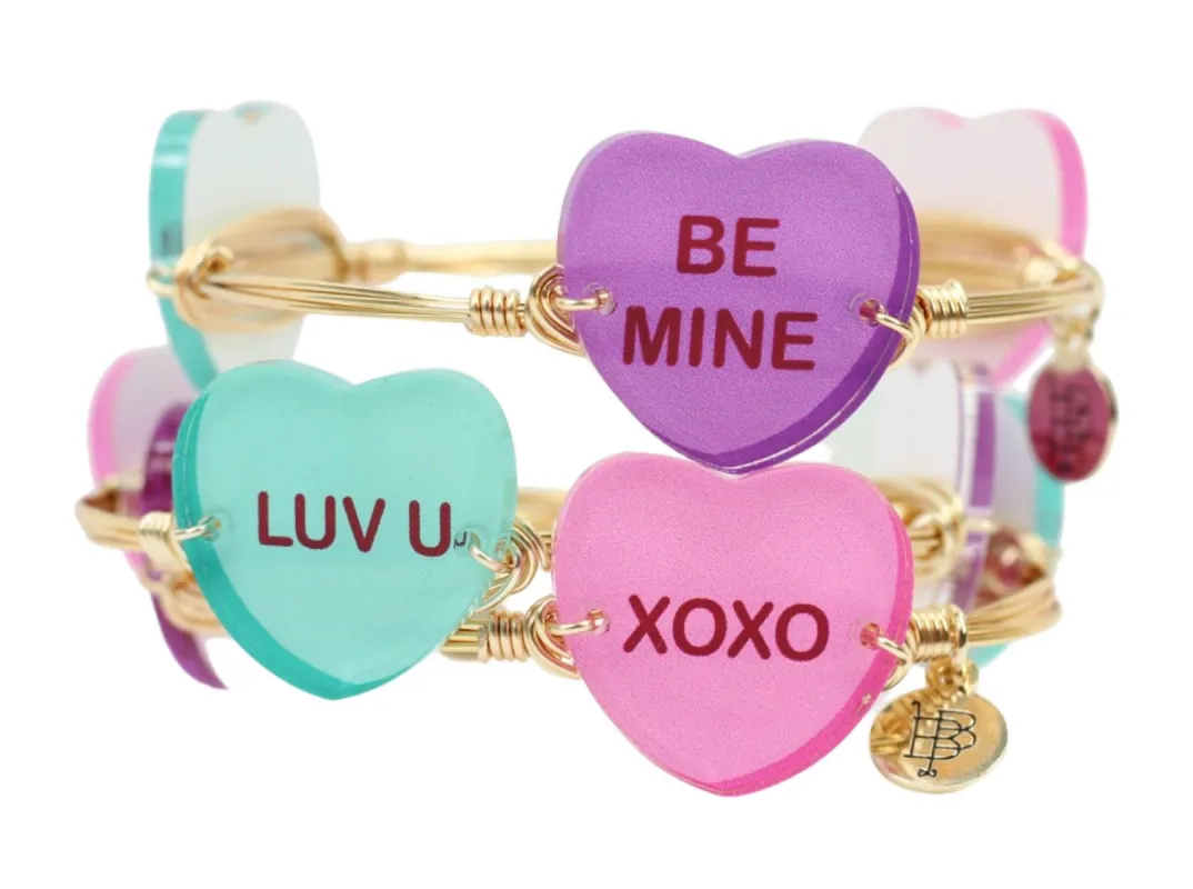 The Candy Heart Bangle Bracelet sold by Bourbon and Bowties