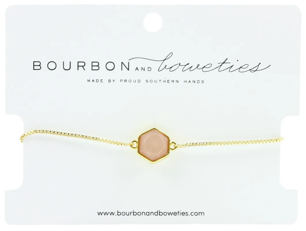 Moonstone Adjustable Bracelet sold by Bourbon and Bowties