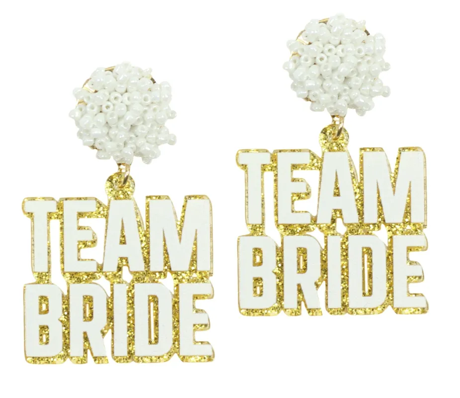 Team Bride Earring sold by Bourbon and Bowties