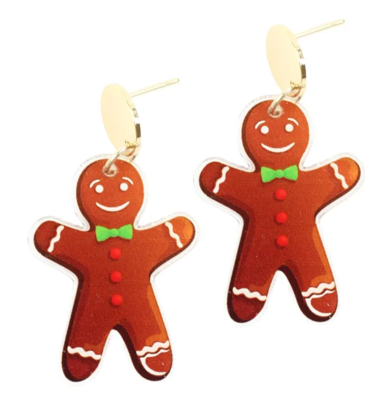 The Gingerbread Man Earring sold by Bourbon and Bowties
