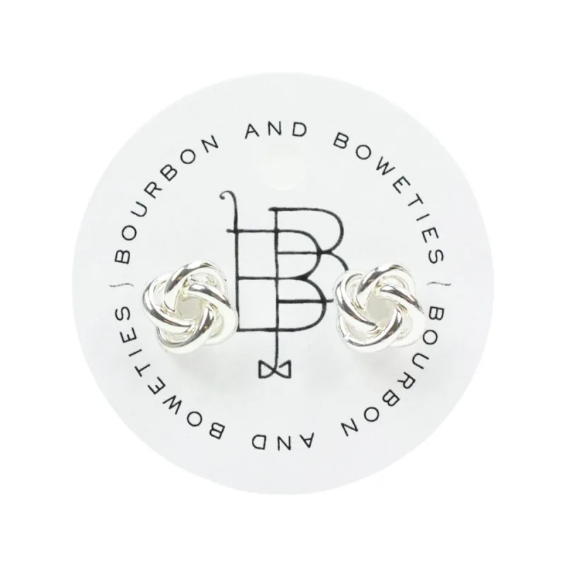 Silver Knot Stud Earring sold by Bourbon and Bowties