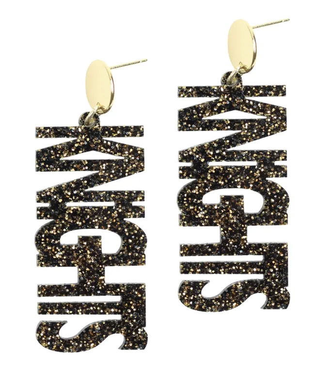 Knights Acrylic Earring sold by Bourbon and Bowties