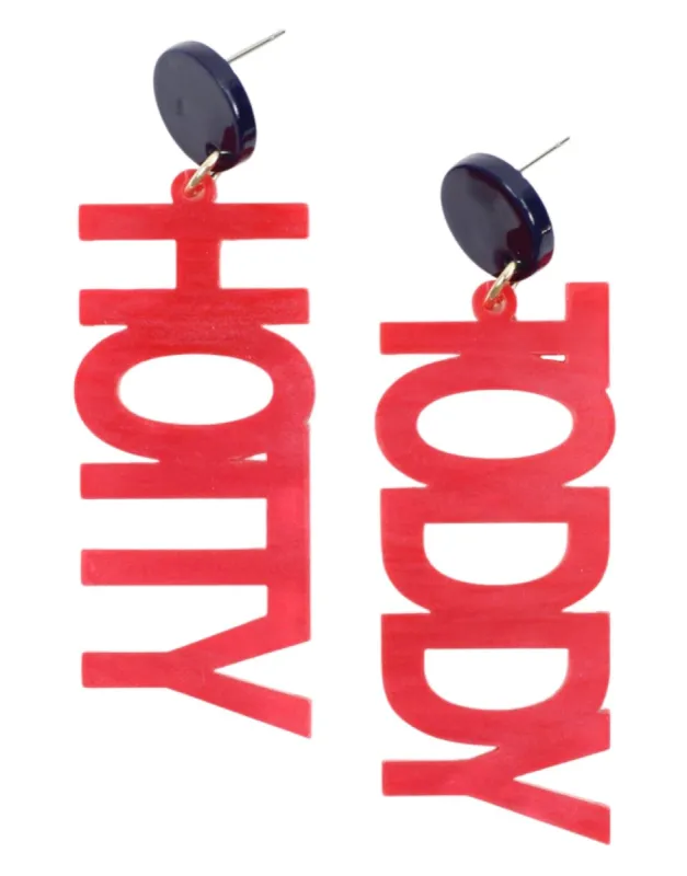 Hotty Toddy Acrylic Earring sold by Bourbon and Bowties