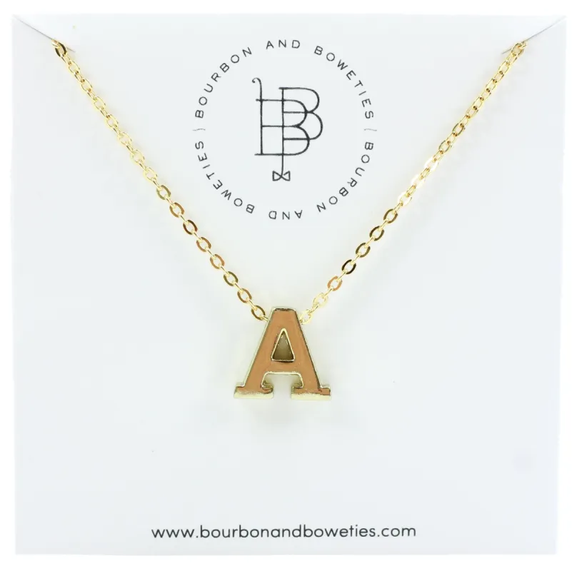 The Gracie Initial Necklace sold by Bourbon and Bowties