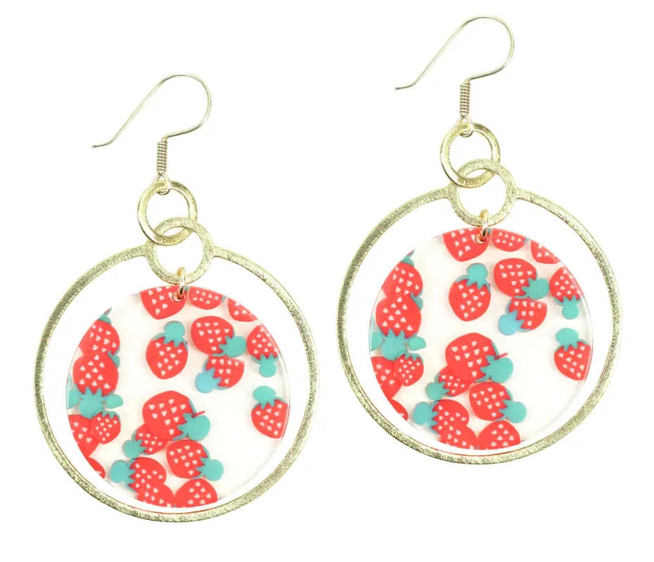 The Hayden Earring - Strawberry sold by Bourbon and Bowties