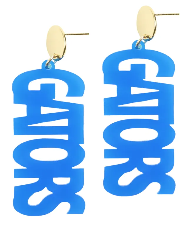 Gators Acrylic Earring - Blue sold by Bourbon and Bowties