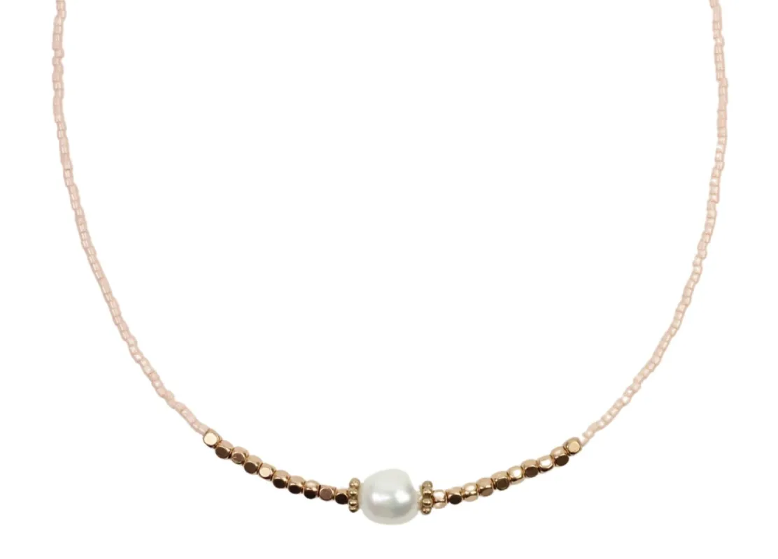 The Kaiya Necklace - Blush sold by Bourbon and Bowties