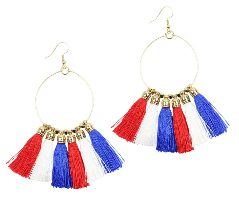 Red, White & Blue Tahiti Earring sold by Bourbon and Bowties