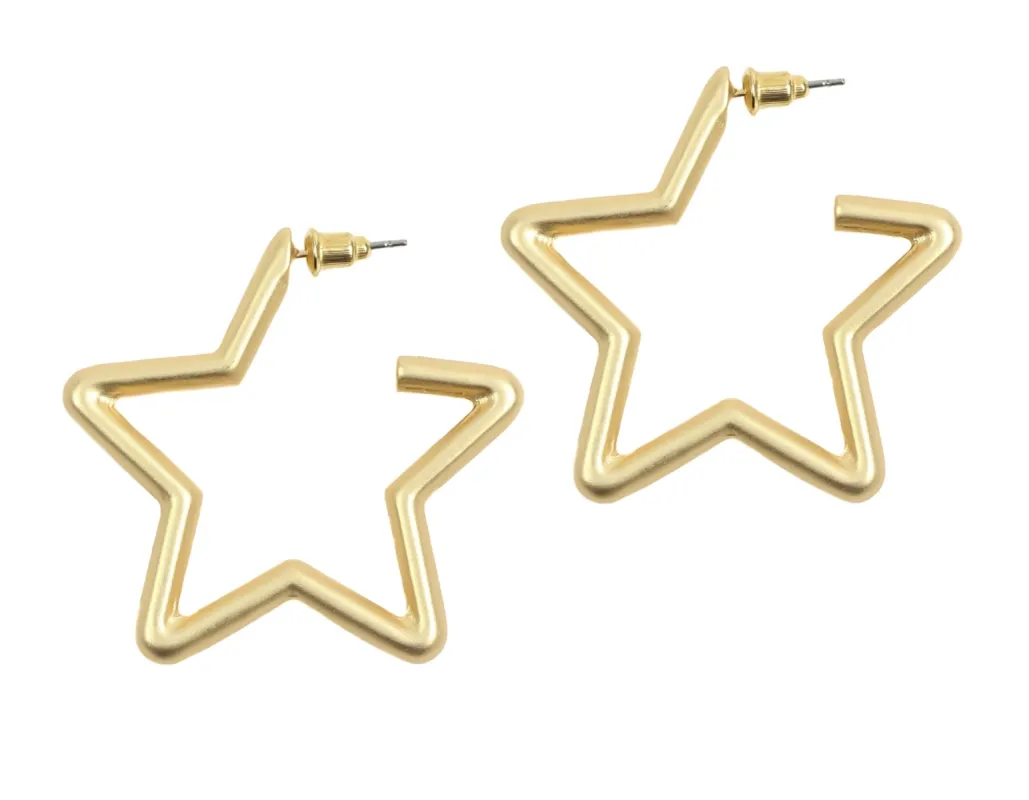 Star Hoop Earring sold by Bourbon and Bowties